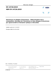 NBN EN 14726:2019