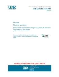 UNE-CEN/TS 16010:2022 EX