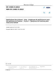NBN EN 13481-5:2022