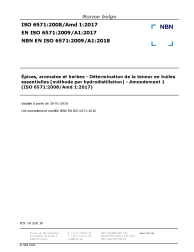 NBN EN ISO 6571:2009/A1:2018