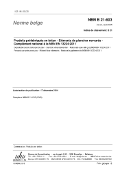 NBN B 21-603:2015