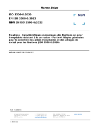NBN EN ISO 3506-6:2022
