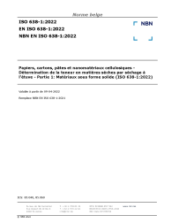 NBN EN ISO 638-1:2022