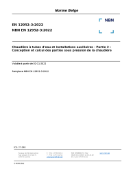NBN EN 12952-3:2022