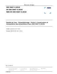 NBN EN ISO 5667-3:2018