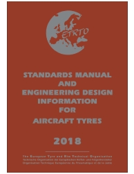 ETRTO Standards Manual + Engineering Design Information for Aircraft Tyres 2018