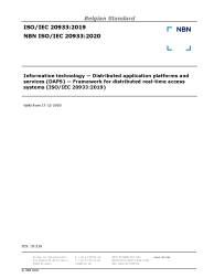NBN ISO/IEC 20933:2020
