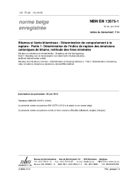 NBN EN 13075-1:2012
