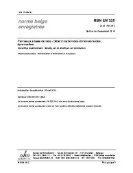 NBN EN 325:2012