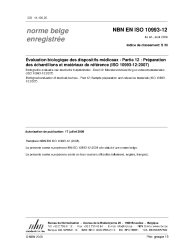 NBN EN ISO 10993-12:2009