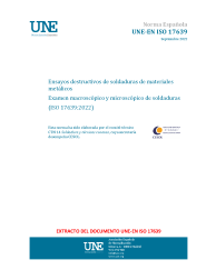 UNE-EN ISO 17639:2022