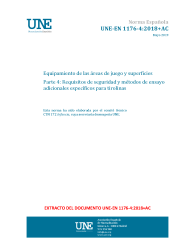 UNE-EN 1176-4:2018+AC:2019