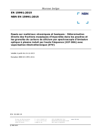 NBN EN 15991:2015
