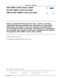 NBN EN ISO 10893-1:2011/A1:2020