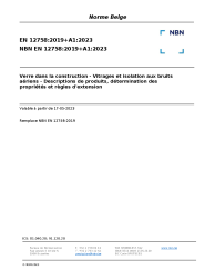 NBN EN 12758:2019+A1:2023