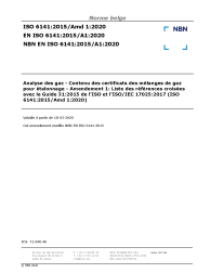 NBN EN ISO 6141:2015/A1:2020