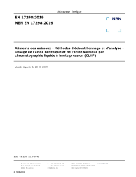 NBN EN 17298:2019
