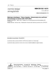 NBN EN ISO 10275:2014