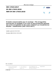 NBN EN ISO 17633:2018