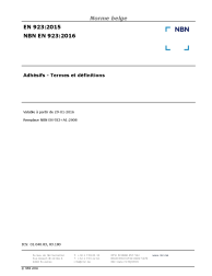 NBN EN 923:2016