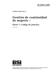 BS 25999-1:2006 (Spanish) (Paperback)