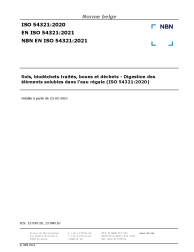 NBN EN ISO 54321:2021