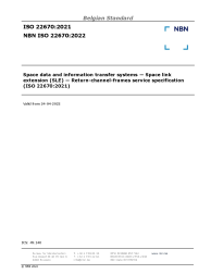NBN ISO 22670:2022