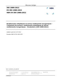 NBN EN ISO 2080:2022