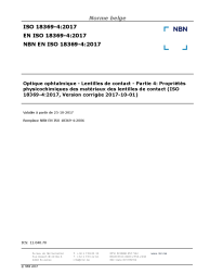 NBN EN ISO 18369-4:2017