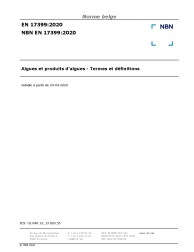 NBN EN 17399:2020