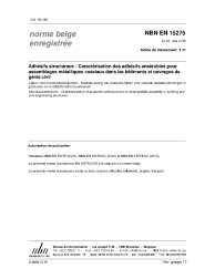 NBN EN 15275:2015