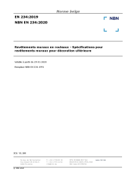 NBN EN 234:2020