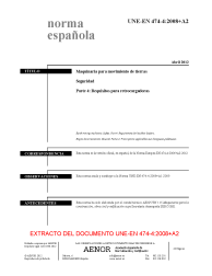 UNE-EN 474-4:2008+A2:2012