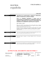 UNE-EN 61558-2-1:2007