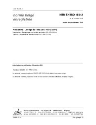 NBN EN ISO 15512:2014