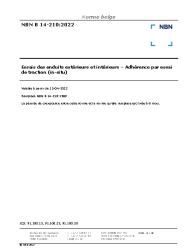 NBN B 14-210:2022