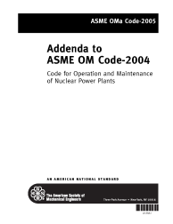 ASME OM-2005 - ADDN-A W INTS W CASES