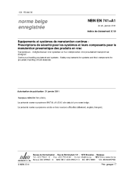 NBN EN 741+A1:2011