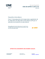 UNE-EN 60904-5:2012/A1:2023