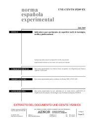 UNE-CEN/TS 15209:2009 EX (R2012)