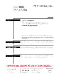 UNE-EN 50290-2-22:2002/A1:2007
