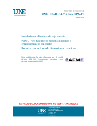 UNE-HD 60364-7-706:2009/A1:2021