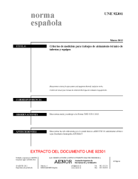 UNE 92301:2012 (R2021)