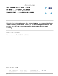 NBN EN ISO 11133:2014/A1:2018