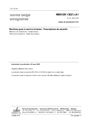 NBN EN 13021+A1:2009