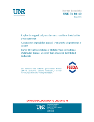 UNE-EN 81-40:2021