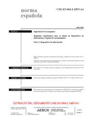 UNE-EN 894-2:1997+A1:2009 (R2021)