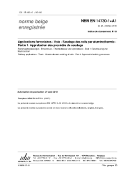 NBN EN 14730-1+A1:2010