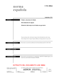 UNE 38864:2011 (R2019)