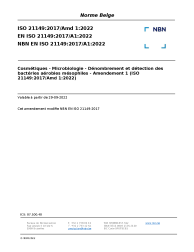 NBN EN ISO 21149:2017/A1:2022